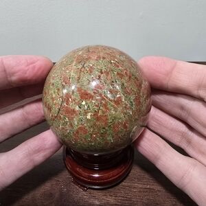 Unakite Crystal Sphere #A 65 mm